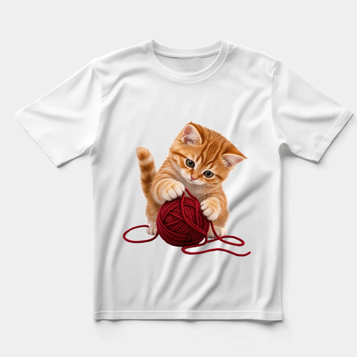 Sevimli Kedi Tasarımı Regular Tişört