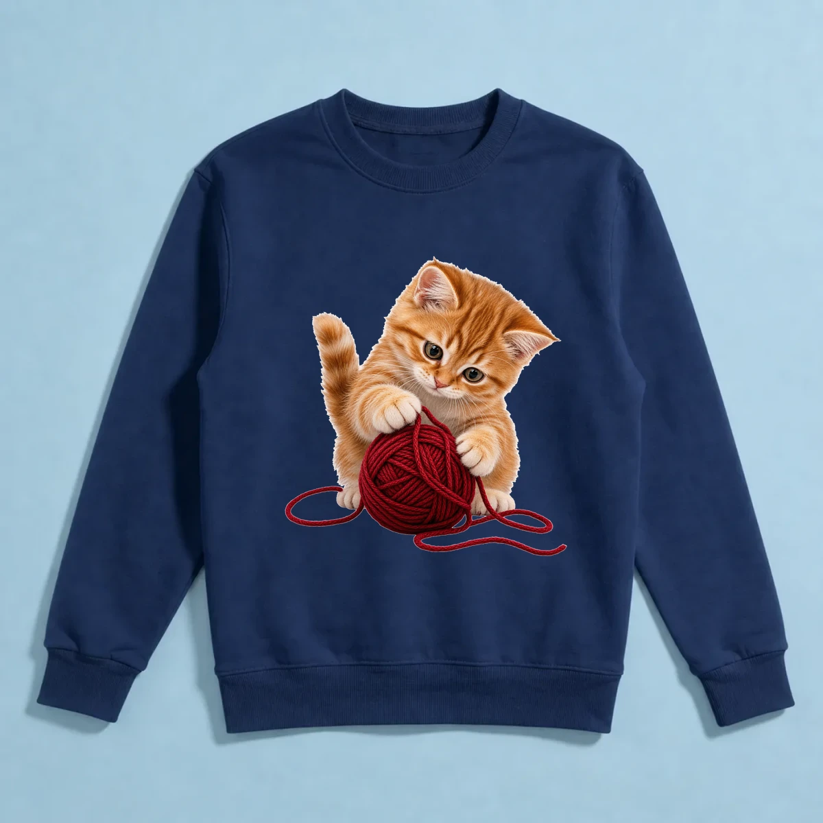Sevimli Kedi Tasarımı Sweatshirt