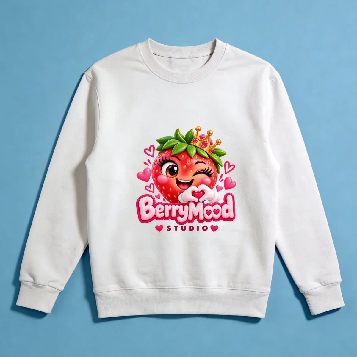 BerryMood Studio – Çilek Kraliçesi Sweatshirt