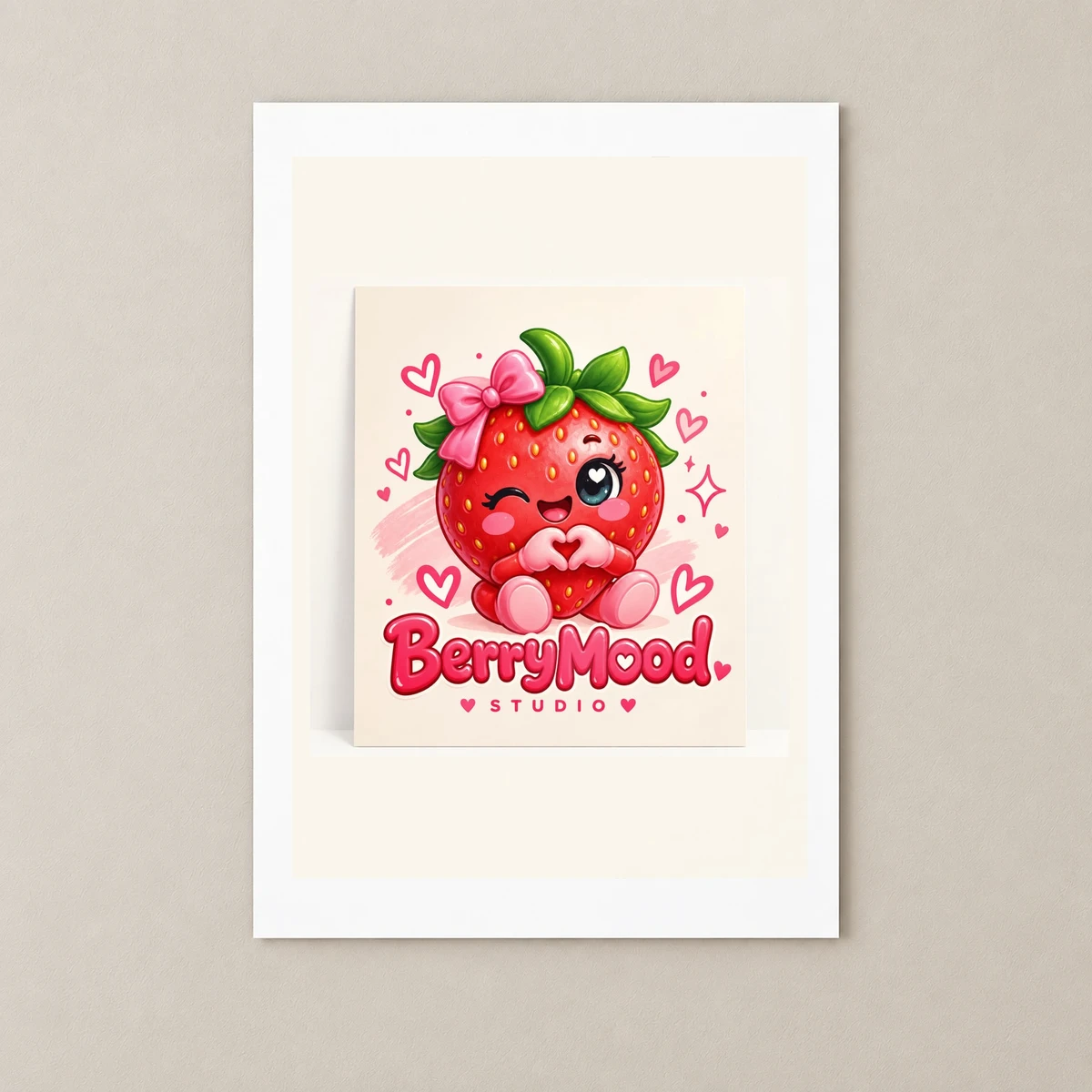 BerryMood – Sevimli Çilek Poster