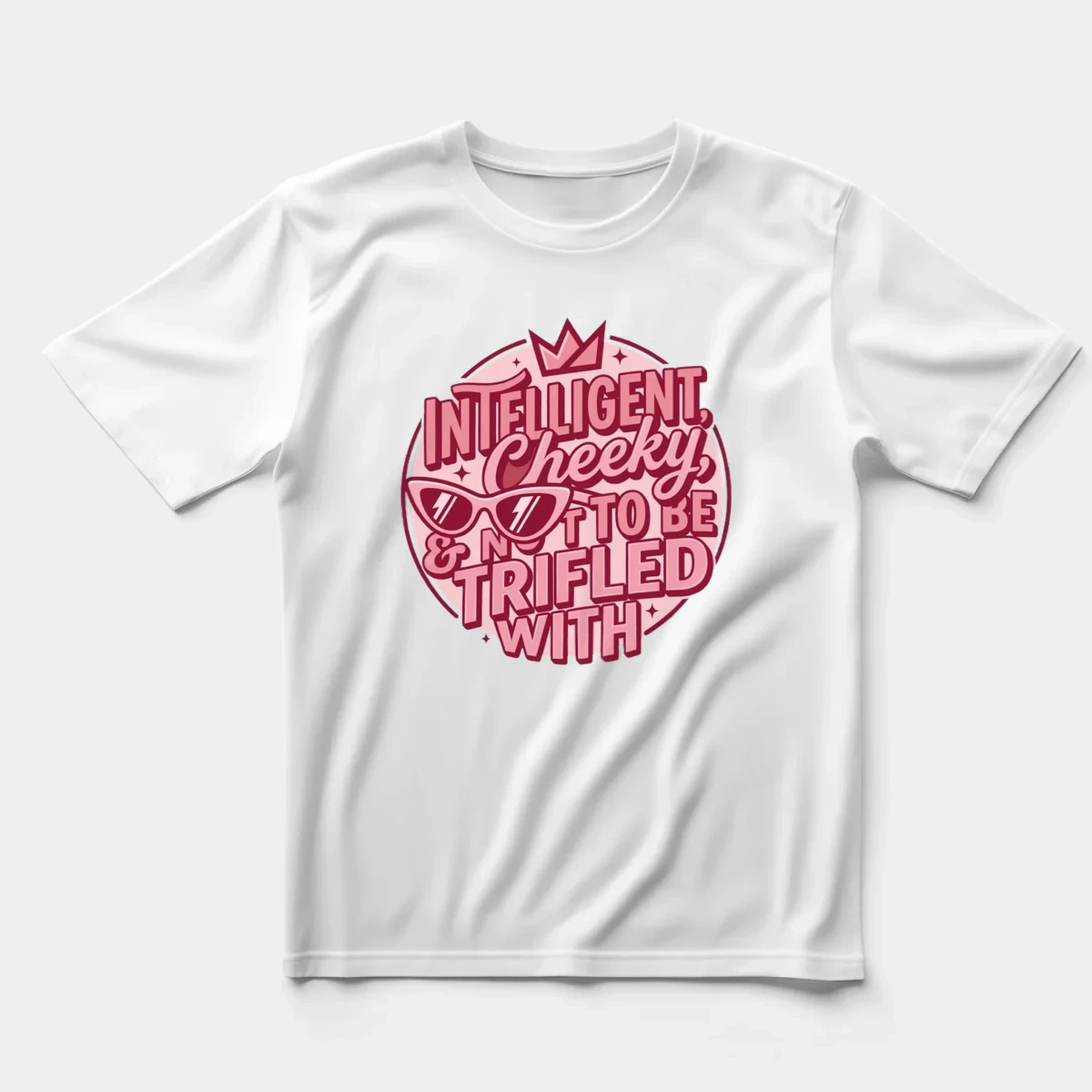 Not To Be Trifled With Sassy Retro Girl Art Regular Tişört